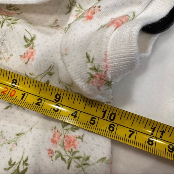 Ralph Lauren Dress Girls 18M White w/ Pink Floral Collared Ruffle Short Sleeve - Picture 5 of 7